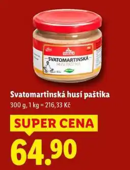 Lidl Svatomartinská husí paštika nabídka