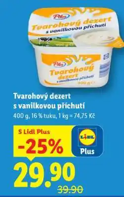 Lidl Tvarohový dezert s vanilkovou příchutí nabídka