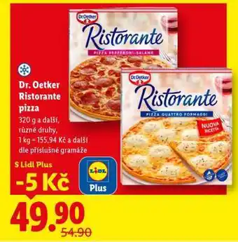 Lidl DR. Oetker Ristorante pizza nabídka
