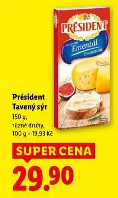 Lidl Président tavený sýr nabídka