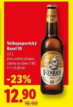 Lidl Velkopopovický Kozel 10 nabídka