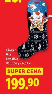 Lidl Kinder mix Ponožka nabídka