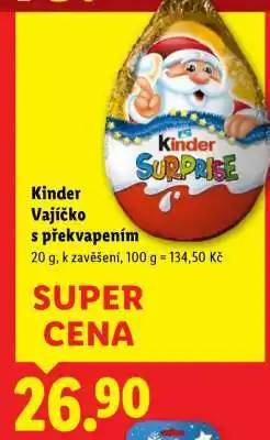 Lidl Kinder VAJÍČKO S PŘEKVAPENÍM nabídka
