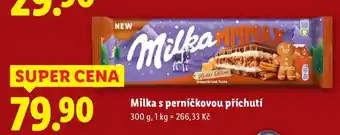 Milka s perníčkovou příchutí