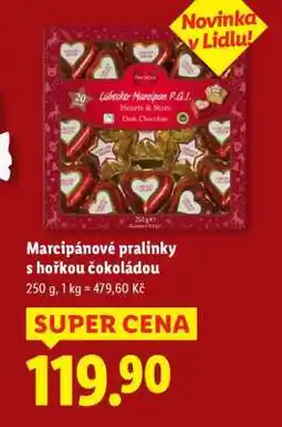 Lidl Marcipánové pralinky s hořkou čokoládou nabídka