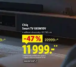Lidl Chiq Smart TV U65M10V nabídka