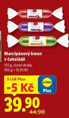 Lidl Marcipánový kmen v čokoládě nabídka
