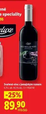 Lidl Svařené víno s jamajským rumem nabídka