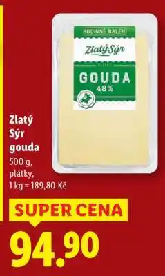Lidl ZLATÝ SÝR Gouda nabídka