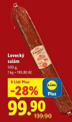 Lidl Lovecký salám nabídka