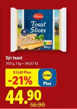 Lidl Sýr Toast nabídka