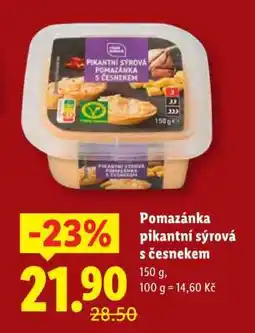 Lidl POMAZÁNKA PIKANTNÍ SÝROVÁ S ČESNEKEM nabídka