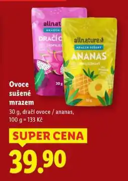 Lidl OVOCE SUŠENÉ MRAZEM nabídka
