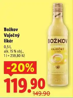 Lidl Božkov Vaječný likér nabídka