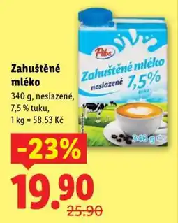 Lidl Zahuštěné mléko nabídka
