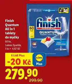 Lidl FINISH QUANTUM ALL IN 1 TABLETY DO MYČKY nabídka
