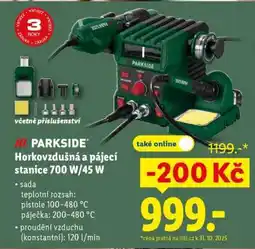 Lidl PARKSIDE Horkovzdušná a pájecí stanice 700 W/45 W nabídka