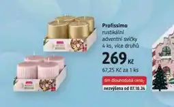 dm drogerie Profissimo rustikální adventní svíčky nabídka