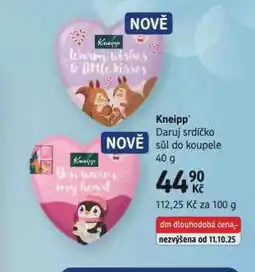 dm drogerie Kneipp daruj srdíčko sůl do koupele nabídka