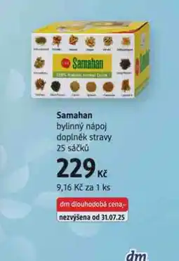 dm drogerie Samahan bylinný nápoj nabídka