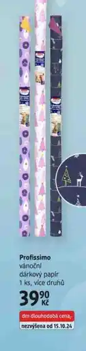 dm drogerie Profissimo vánoční dárkový papír nabídka