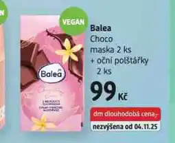 dm drogerie Balea maska + oční polštářky nabídka