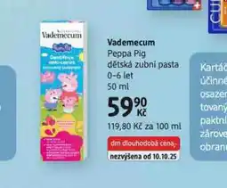 dm drogerie Vademecum dětská zubní pasta nabídka