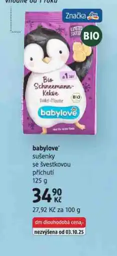dm drogerie Babylove sušenky nabídka