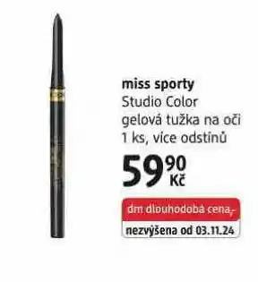 dm drogerie Miss sporty gelová tužka na oči nabídka