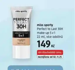 dm drogerie Miss sporty make-up nabídka