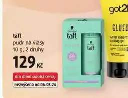 dm drogerie Taft pudr na vlasy nabídka