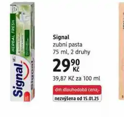 dm drogerie Signal zubní pasta nabídka
