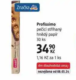 dm drogerie Profissimo pečící stříhaný hnědý papír nabídka