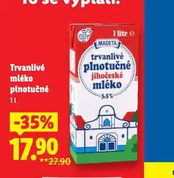 Lidl Trvanlivé mléko 3,5% nabídka