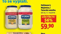 Lidl Hellmann´s tatarská omáčka, majonéza nabídka