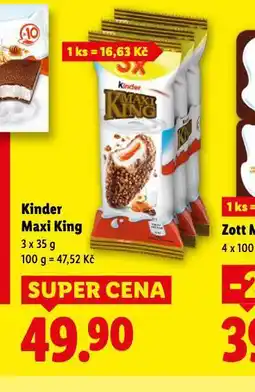 Lidl Kinder maxi king nabídka