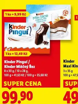 Lidl Kinder mléčný řez nabídka