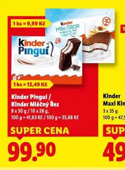 Lidl Kinder pinguí nabídka