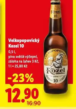 Lidl Pivo velkopopovický kozel 10 nabídka