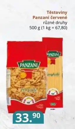 Potraviny CZ Těstoviny Panzani červené nabídka