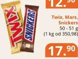 Potraviny CZ Twix, Mars, Snickers nabídka