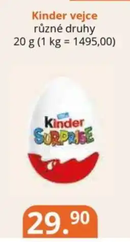 Potraviny CZ Kinder vejce různé druhy nabídka
