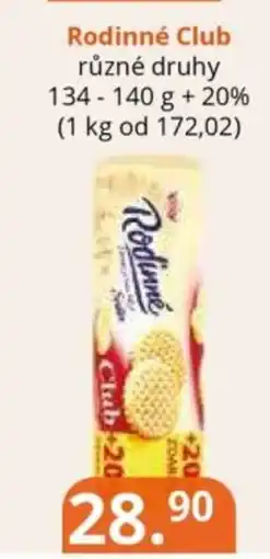 Potraviny CZ Rodinné Club různé druhy +20% nabídka