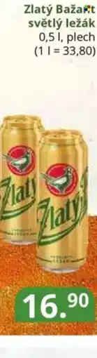 Potraviny CZ Zlatý Bažant světlý ležák , plech nabídka