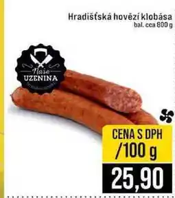 Jip Hradišťská hovězí klobása 100 g nabídka