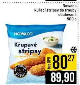 Jip Nowaco kuřecí stripsy do trouby obalované 500 g nabídka