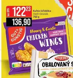 Jip GUT & GÜNSTIG Kuřecí křidélka med+česnek 750 g nabídka