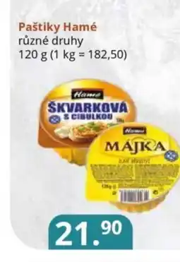 Potraviny CZ Paštiky Hamé různé druhy nabídka