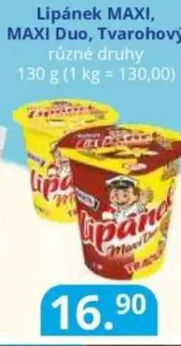 Potraviny CZ Lipánek maxi, maxi duo, tvarohový nabídka
