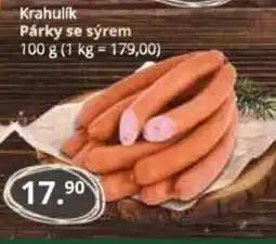 Potraviny CZ Krahulik Párky se sýrem nabídka